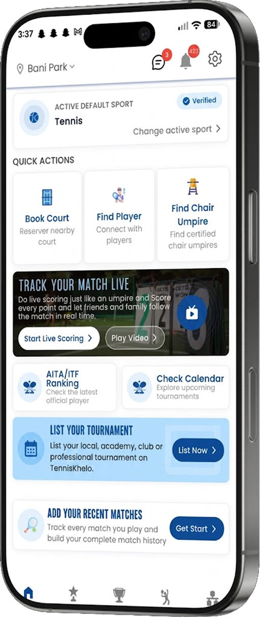 TennisKhelo App