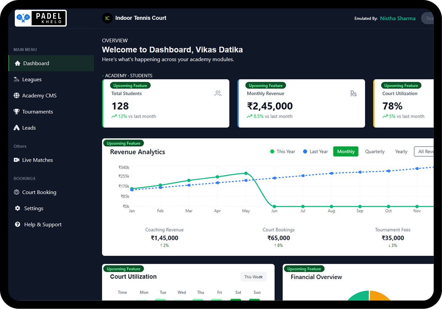 Dashboard preview